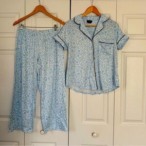 NWOT kate spade Light Blue Floral Pajama Set